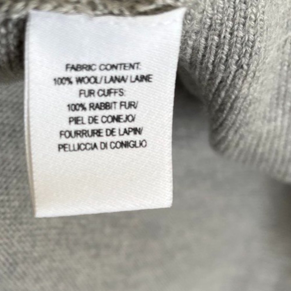 NEW Derek Lam x Intermix Sweater Rabbit Fur Accent - Picture 5 of 5